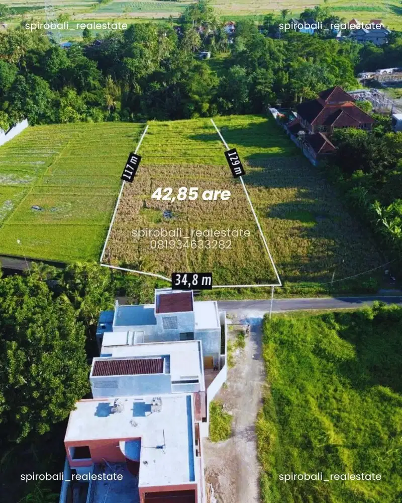 Land River Side Leasehold Buwit Tabanan 42,85 Are