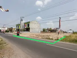Lahan murah urug padat siap bangun pinggir jalan raya gentan