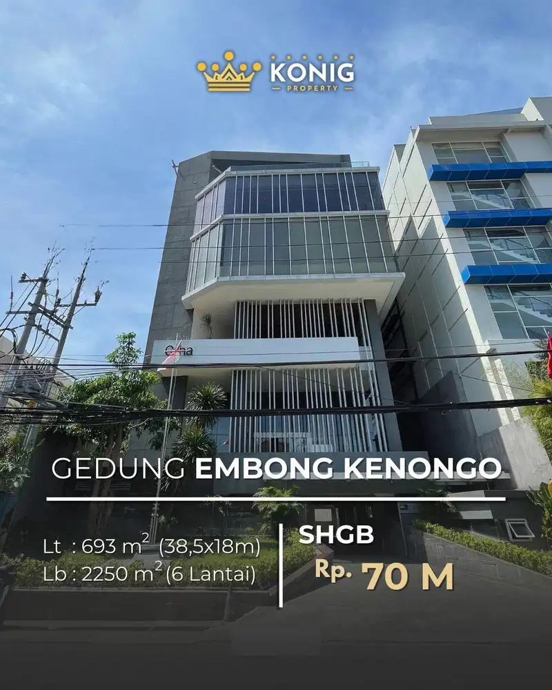 Dijual Gedung DI Embong Kenongo Surabaya