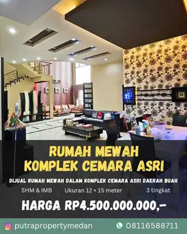 DIJUAL RUMAH MEWAH DALAM KOMPLEK CEMARA ASRI