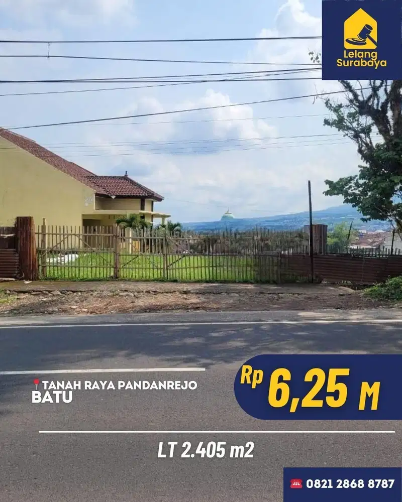 Lelang Tanah dan Bangunan Batu  Nol Jalan Raya Pandanrejo