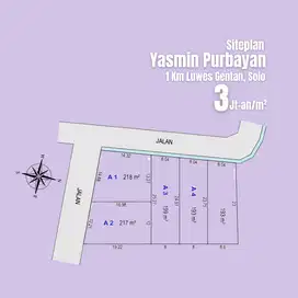 2 Menit Jl Raya Mangesti Baki, Tanah Dijual Solo, SHM : 193 m2