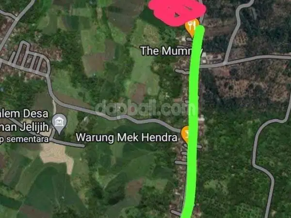 9,500sqm for sale lahan untuk villa,perumahan,kavlingan view sawah