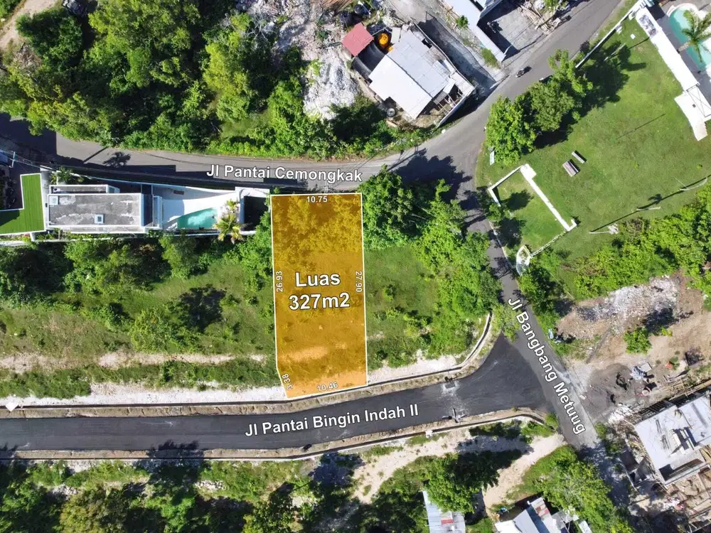 Jual Tanah Area Wisata Pantai Bingin Luas 327m2 area Investasi