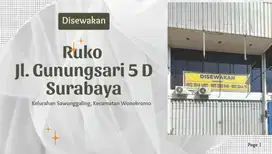 RUKO Jl. Raya Gunungsari Surabaya