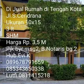 DIJUAL RUMAH TENGAH KOTA