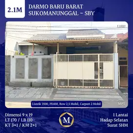 Rumah Darmo Baru Barat Sukomanunggal Surabaya Barat dkt Pradah Putat