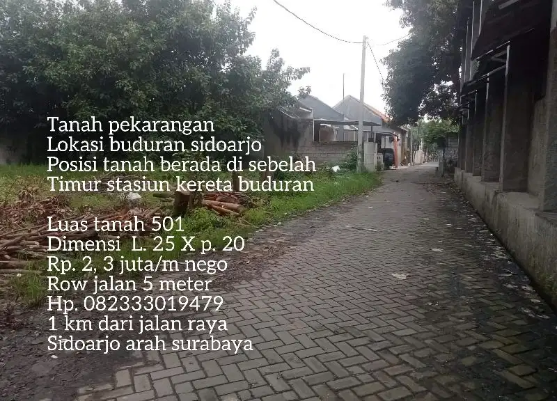 Tanah pekarang terbaik buduran sidoarjo
