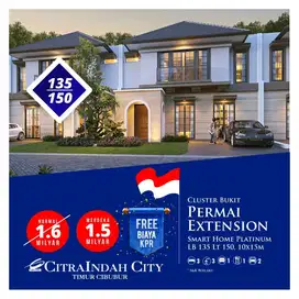 Smart Home.Tingkat Luas Murah, Permai 135/150 Citra Indah City Cibubur