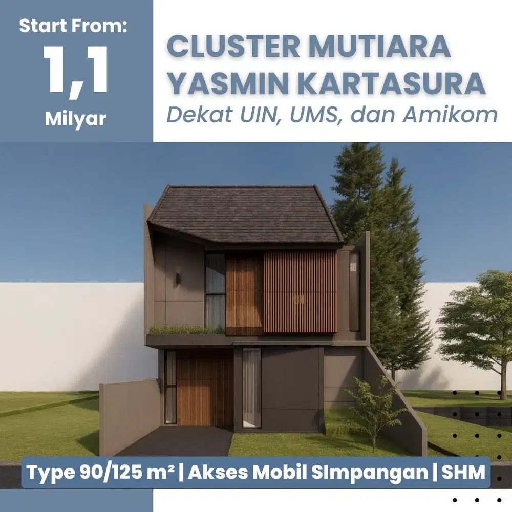 Rumah Mewah Solo: Barat Kampus AMIKOM, Type 90/125, SHM IMB
