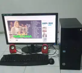 KOMPUTER CPU DESKTOP HP 11O CPU MONITOR SAMSUNG 24 INCH