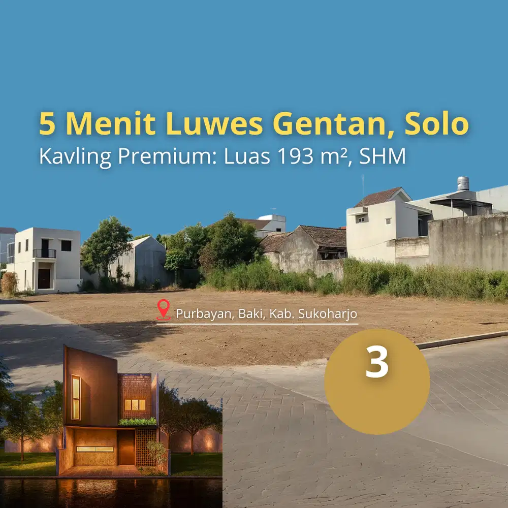Area Purbayan Gentan: Tanah Ideal Bangun Rumah di Solo, SHM, DP Ringan