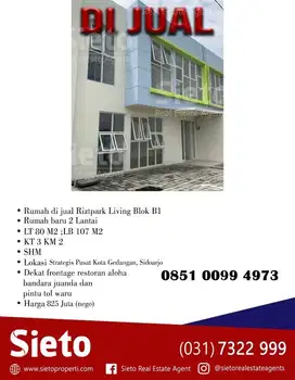 PROMO . DIJUAL RUMAH DI RITZPARK LIVING SODOARJO