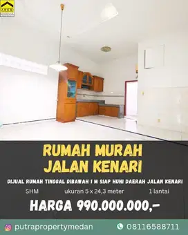 DIJUAL RUMAH UNDER 1 M DAERAH JALAN KENARI