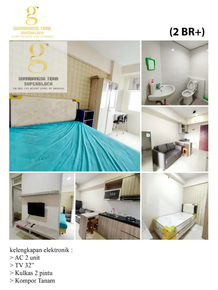 Dijual Apartemen Gunawangsa Tidar 2BR Furnish