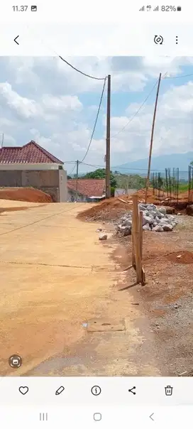 Jual kavling matang siap Bangun , jln lebar .