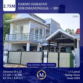 Rumah Darmo Harapan Sukomanunggal dkt Hokky HR Muhammad Pakuwon Mall