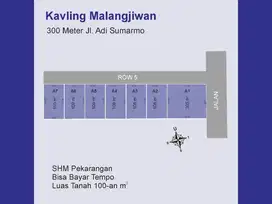 100 meter Jalan Raya Adi Sucipto Colomadu, Tanah Siap AJB Notaris