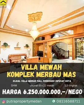 DIJUAL VILLA MEWAH DALAM KOMPLEK MERBAU MAS
