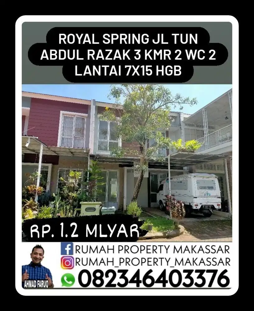 Royal Spring Jl Tun Abdul Razak kmr 3 WC 2-2 Lantai 7X15 LB 135
