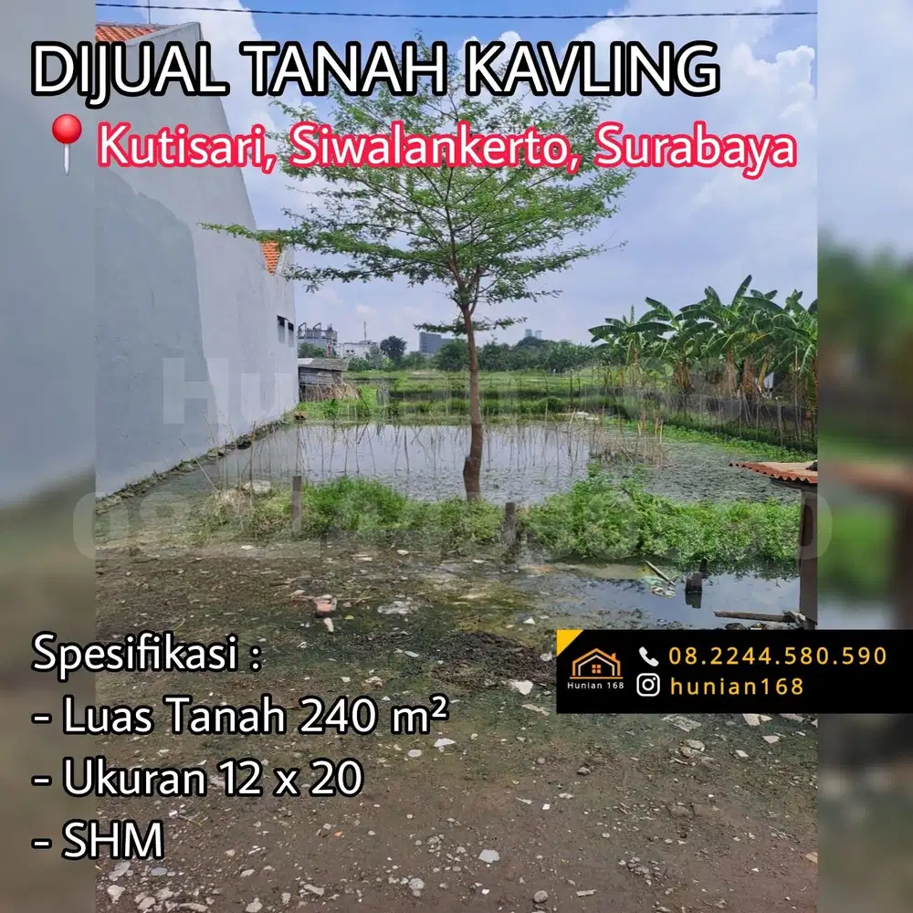 Tanah Kavling Rumah Kost Raya Kutisari Siwalankerto Surabaya UKP Petra