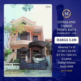 Rumah Citraland Taman Puspa Raya Surabaya Timur dkt Lakarsantri Tandes