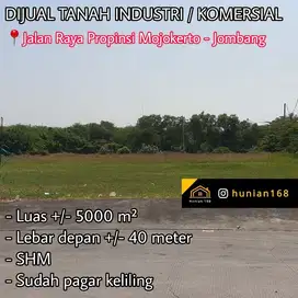 JUAL Tanah Industri Komersial Raya Propinsi Trowulan Mojokerto Jombang
