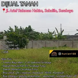 Tanah Kavling Raya Merr Arif Arief Rahman Hakim Keputih Surabaya Timur