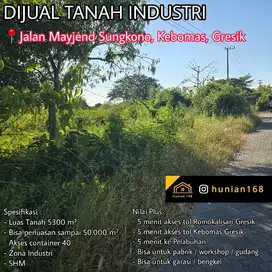 JUAL Tanah Gudang Pabrik Industri Raya Mayjend Sungkono Kebomas Gresik