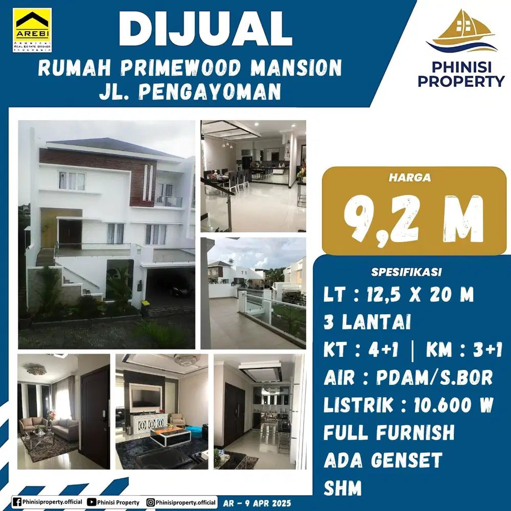 DIJUAL RUMAH DI PRIMEWOOD MANSION PANAKUKANG