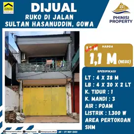 DIJUAL RUKO HARGA MURAH DI JALAN POROS SULTAN HASANUDDIN GOWA