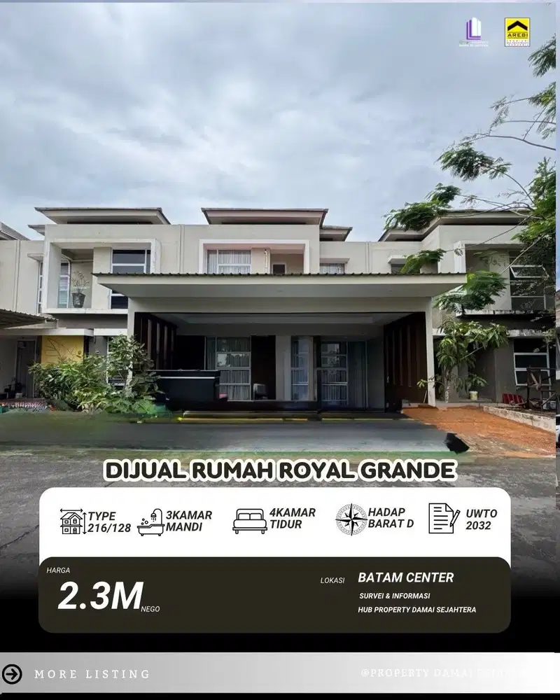 Dijual Rumah Royal Grande Batam Center