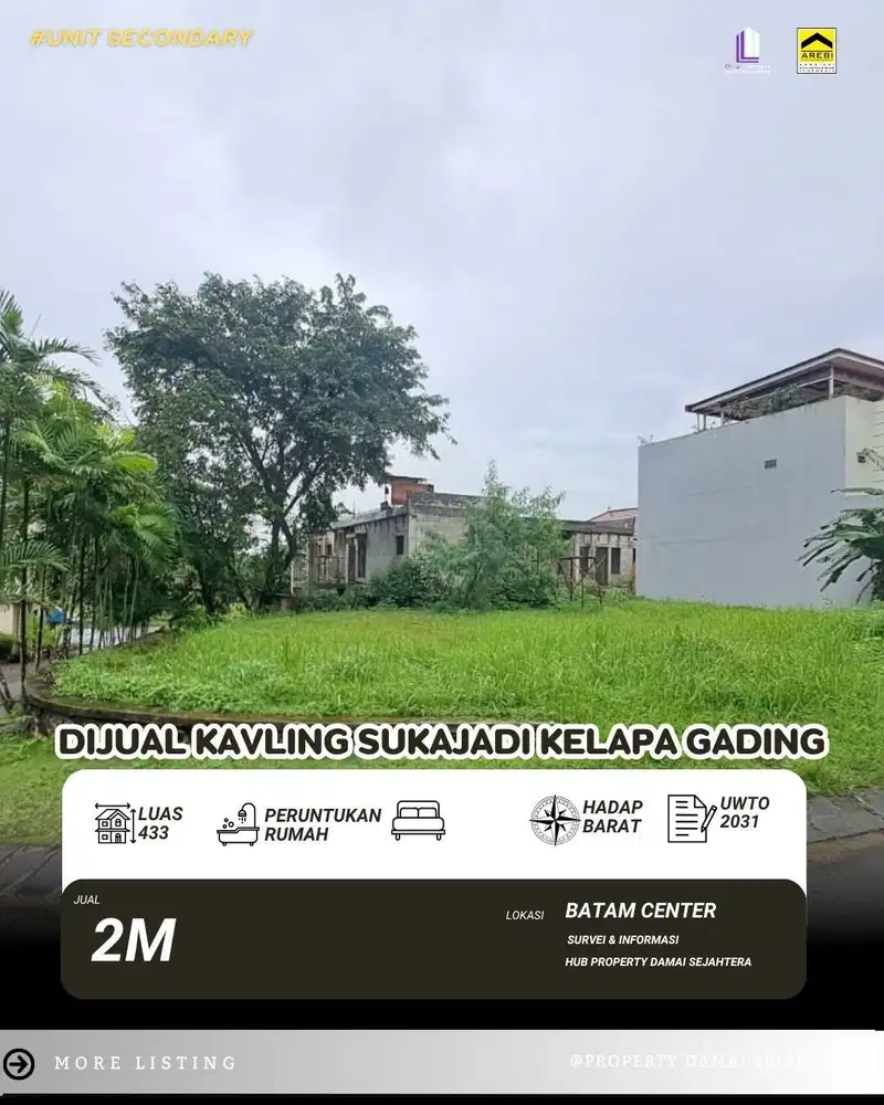 Dijual Kavling Hook Sukajadi Jalan Kelapa Gading