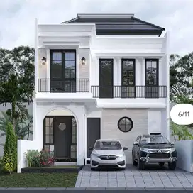 Rumah klasik modern 2 lantai mewah di cluster Sukoharjo