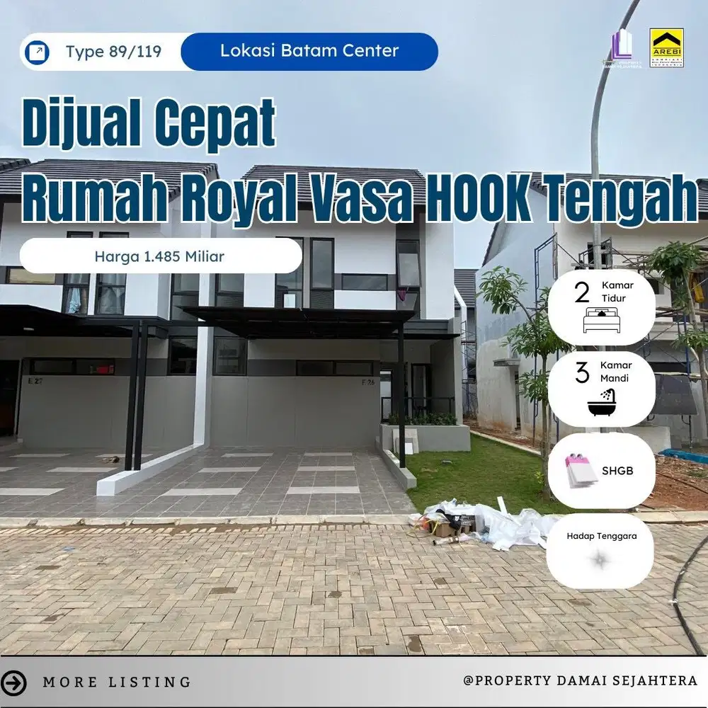 Dijual Atau Take Over Rumah Baru Royal Vasa Hook Tengah