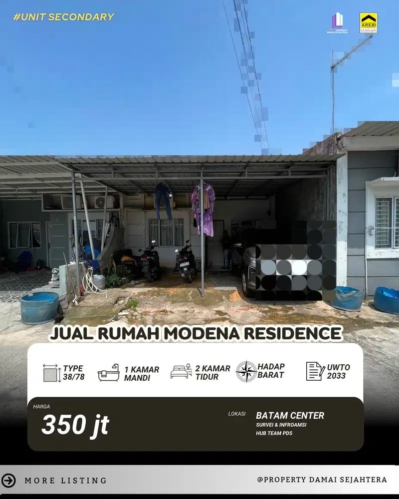 Dijual Rumah Modena Residence Batam Center