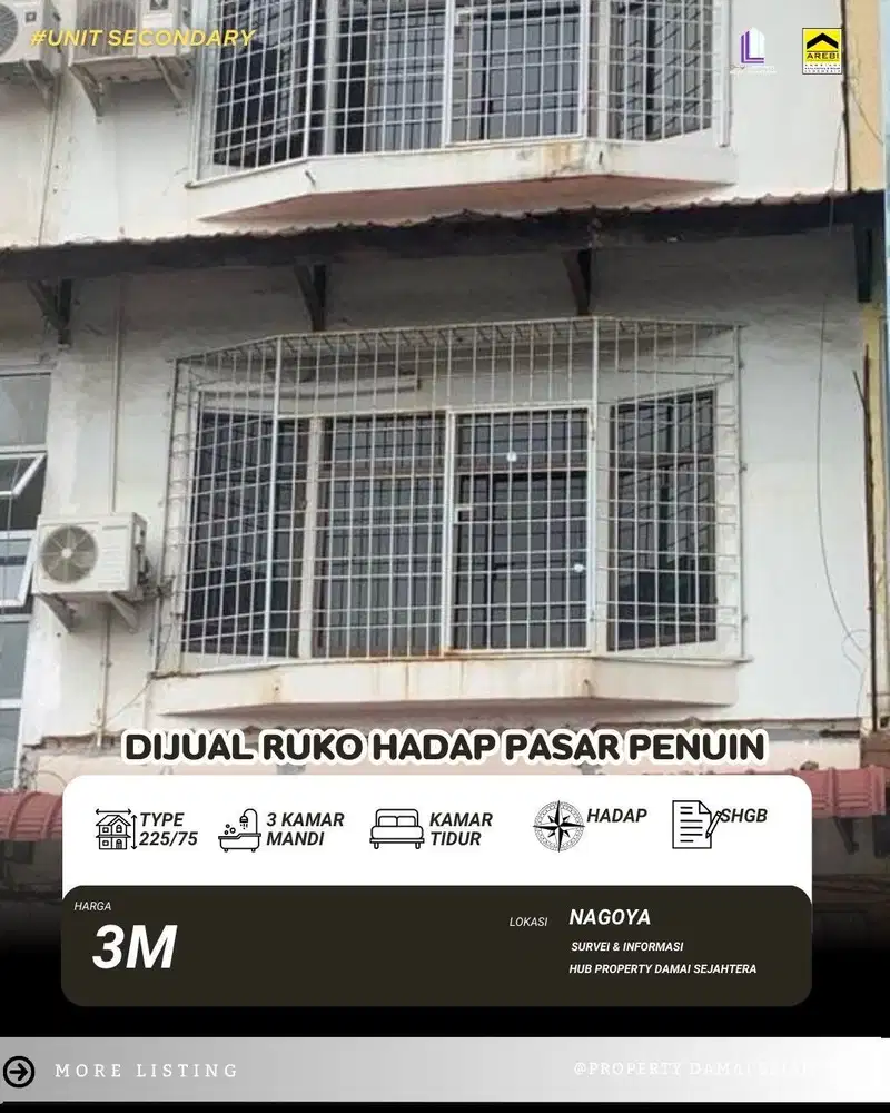 Dijual Ruko Pasar Penuin nagoya Batam