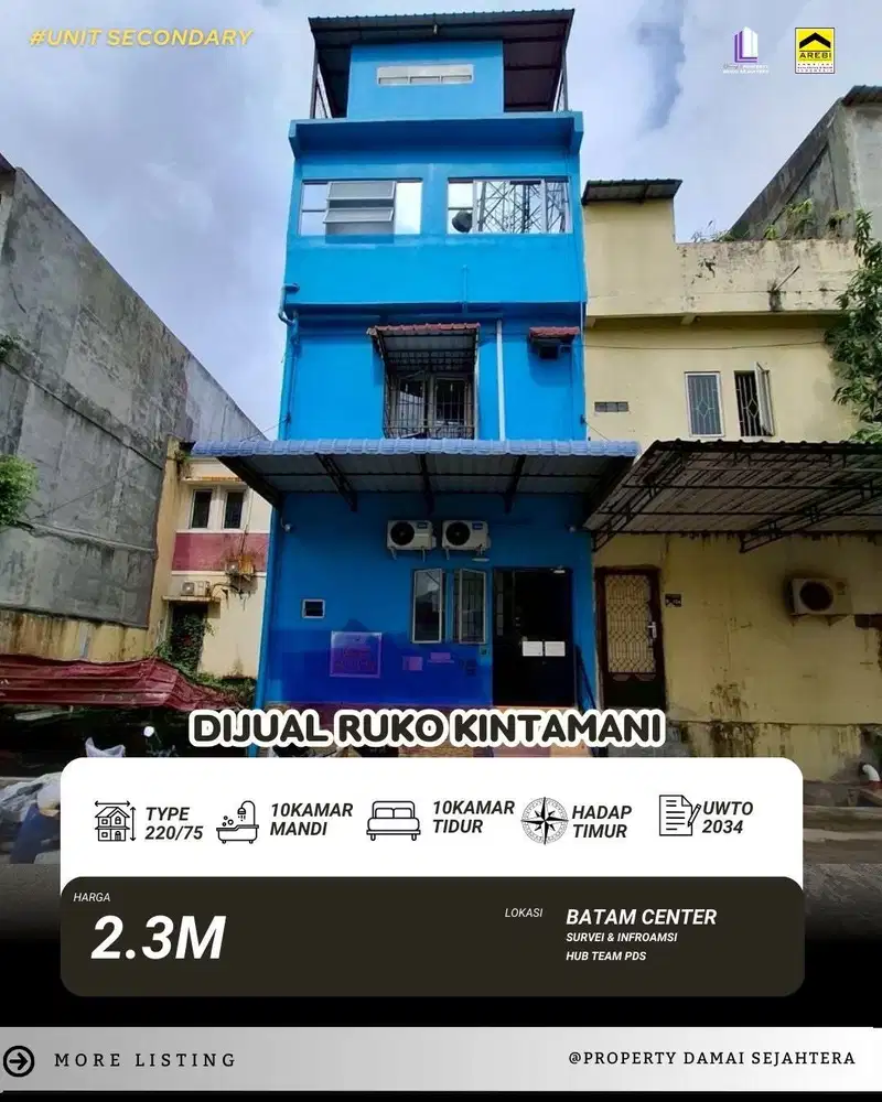 Dijual Ruko Kintamani Batam Center