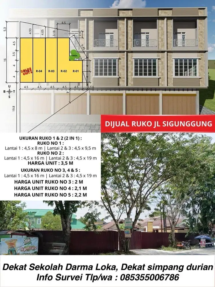 Dijual ruko jln. sigunggung dekat Sekolah Dharma Loka