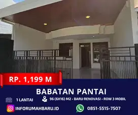 BABATAN PANTAI Row 3 Mobil ‼️ Jual Rumah Siap Huni Baru Renovasi