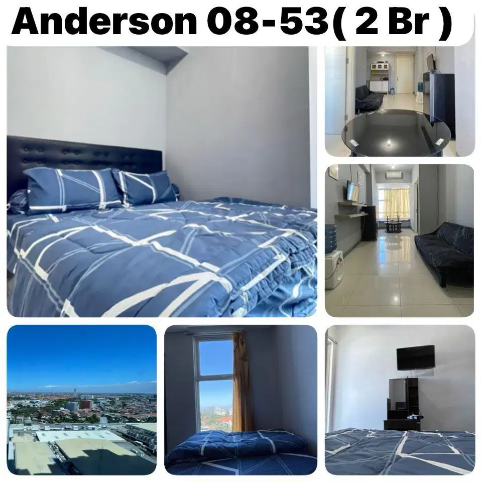Disewakan apt 2BR Anderson 0853, furnish Pakuwon mall, Surabaya Barat