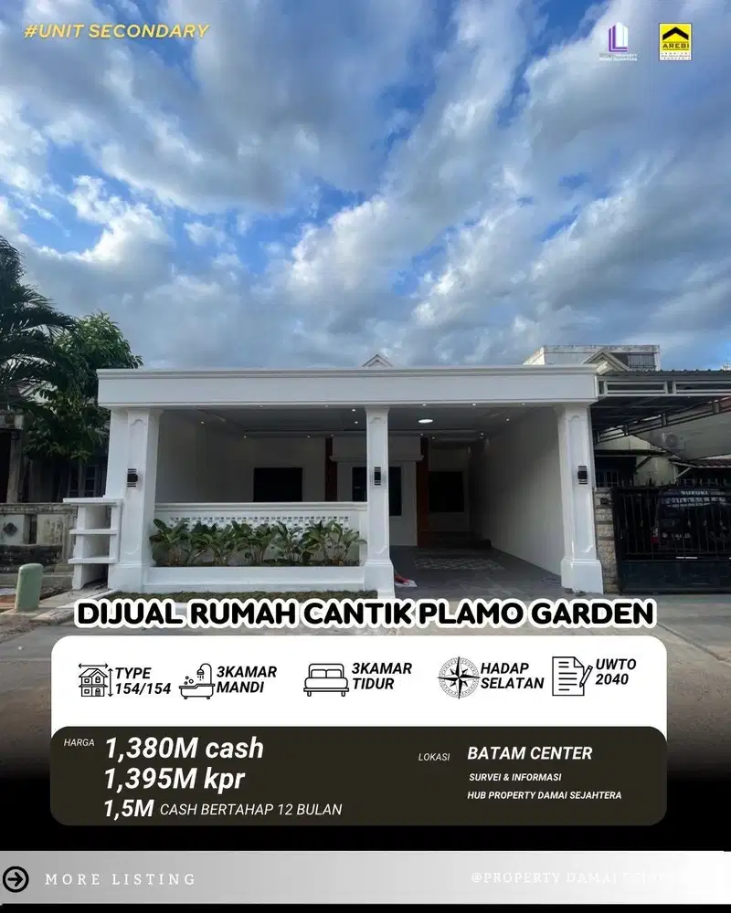 Dijual Rumah Plamo Garden Batam Center