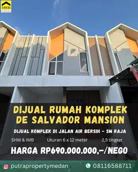 DIJUAL RUMAH KOMPLEK DE SALVADOR DAERAH SM RAJA