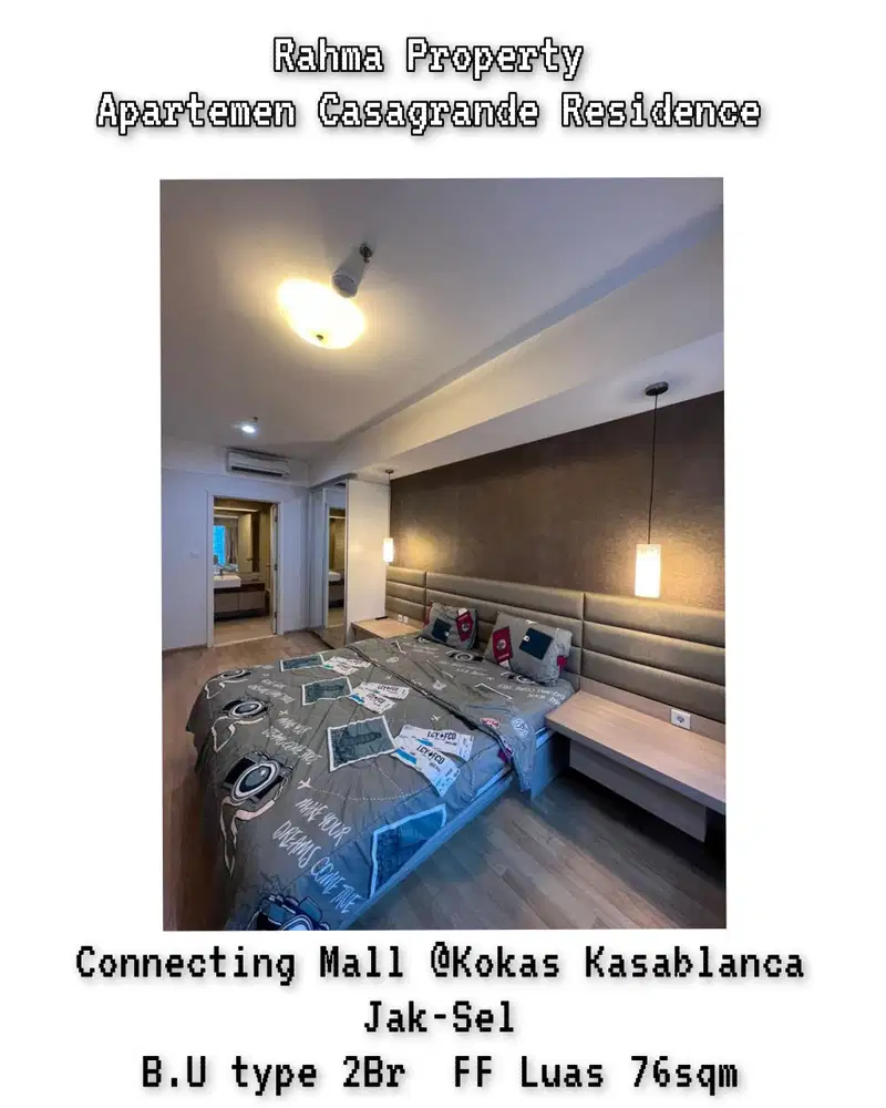 Jual Cepat  Apartemen Casagrande 2Br Luas 76 FF Jakarta selatan