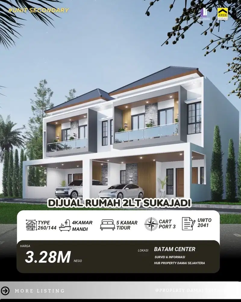 Dijual Rumah Baru Full Renov Sukajadi Batam Center