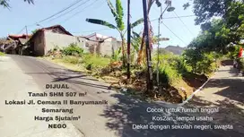 TANAH BANYUMANIK COCOK UTK KOST ATAU USAHA