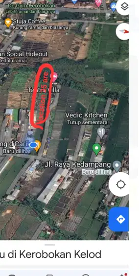 Tanah Kavling Kawasan Villa dan Restoran di Kerobokan