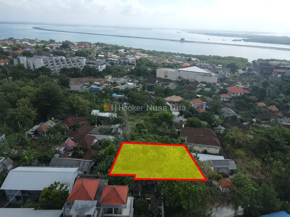 tanah view laut di nusa dua, lingkungan villa, strategis