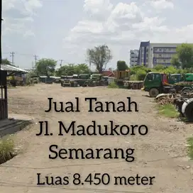 Jual Tanah Strategis Besar Komersil 8485 meter Jl. Madukoro Semarang