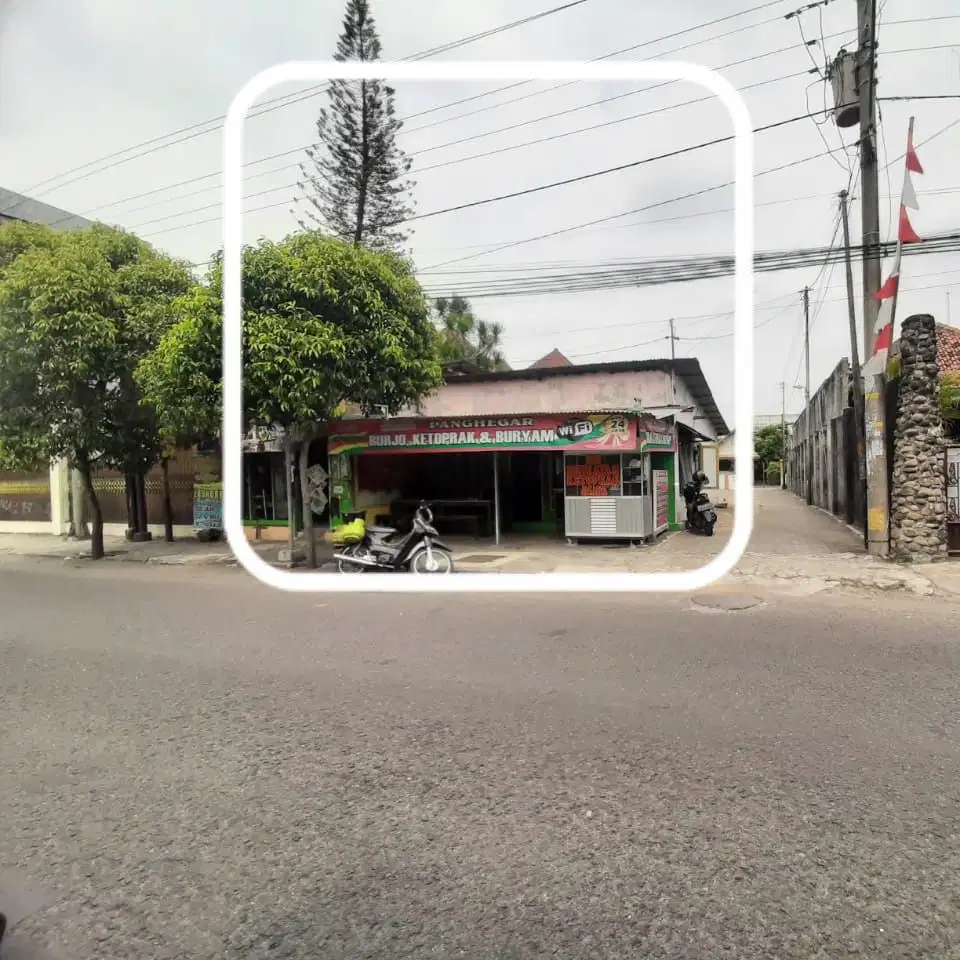 tanah ideal dan strategis 1660m2 tepi jalan raya yogyakarta kota